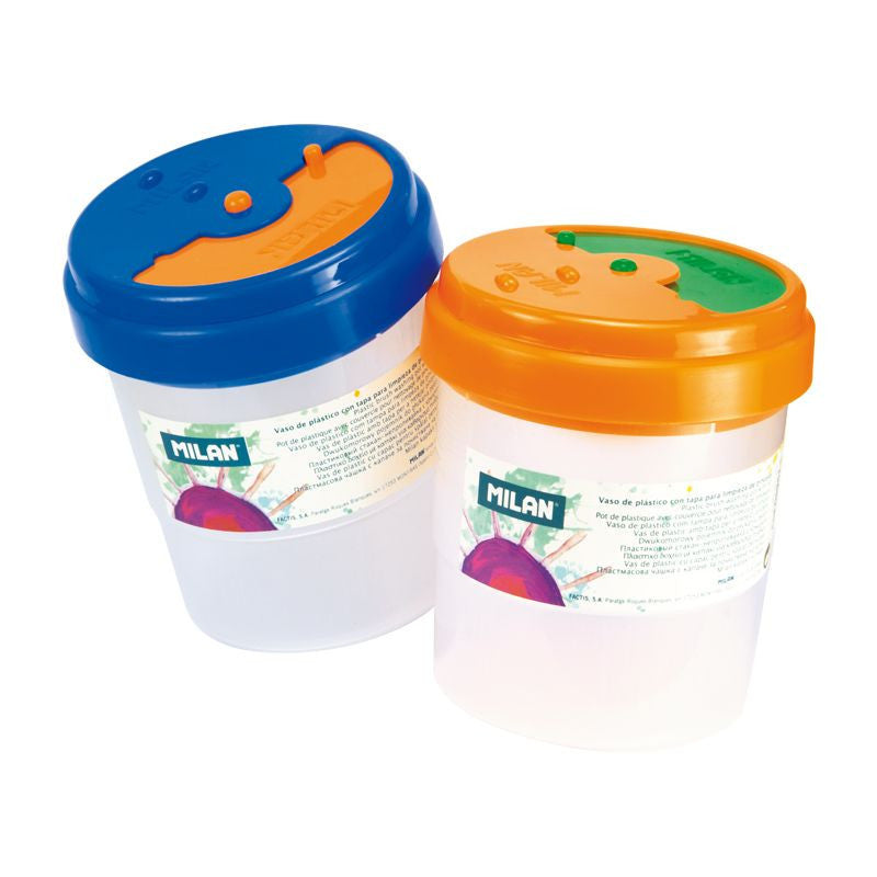 Pot pour nettoyer les pinceaux - Plastique - Transparent - Pour l'école - Milan