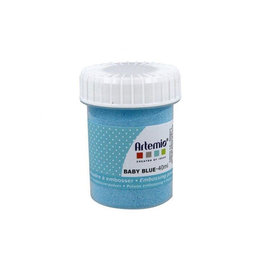 Poudre à embosser - Bleu bébé - Opaque - Embossage - Scrapbooking - Pot de 40ml