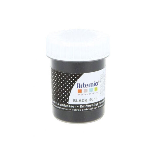 Poudre à embosser - Noir - Opaque - Embossage - Scrapbooking - Pot de 40ml