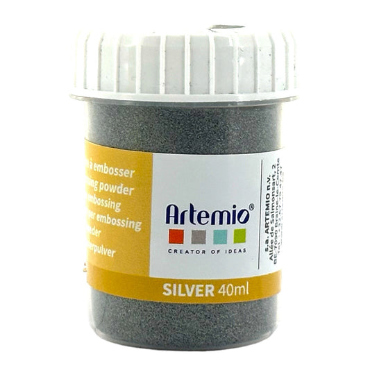Poudre à embosser - Argent  - Opaque - Embossage - Scrapbooking - Pot de 40ml
