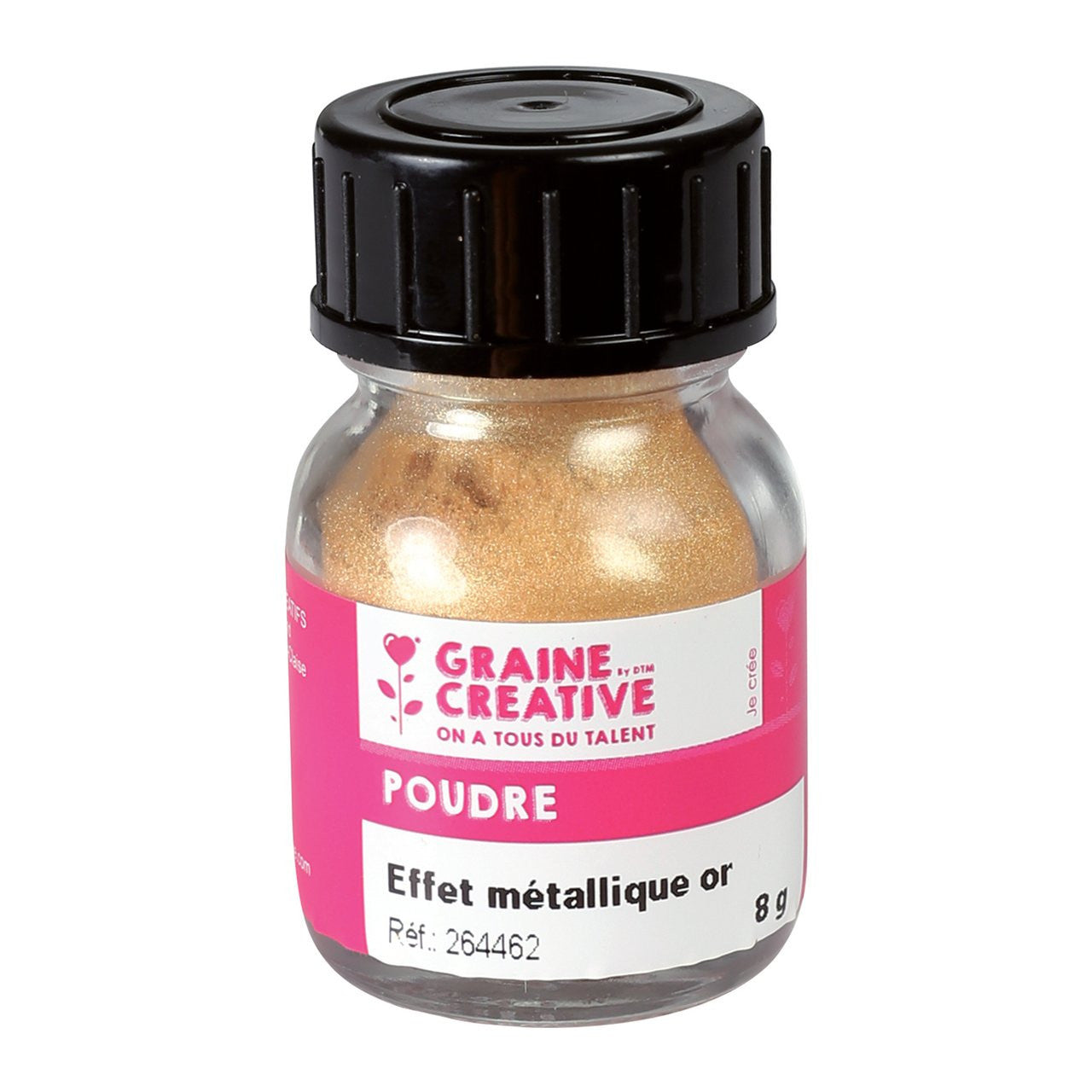 Poudre - Effet métallique or - Pour pâte FIMO - Pot de 8g - Graine Créative