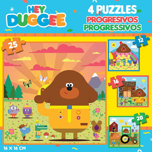 Puzzle - Hey Oua-Oua - 4 modèles de 12 16 20 et 25 pièces - Enfant dès 3 ans