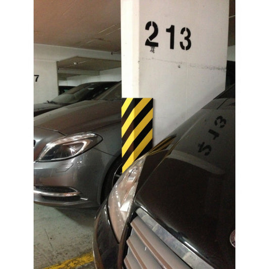 Protection d'angle murale - Adhésif - Parking - Stationnement - Jaune/Noir - Viso
