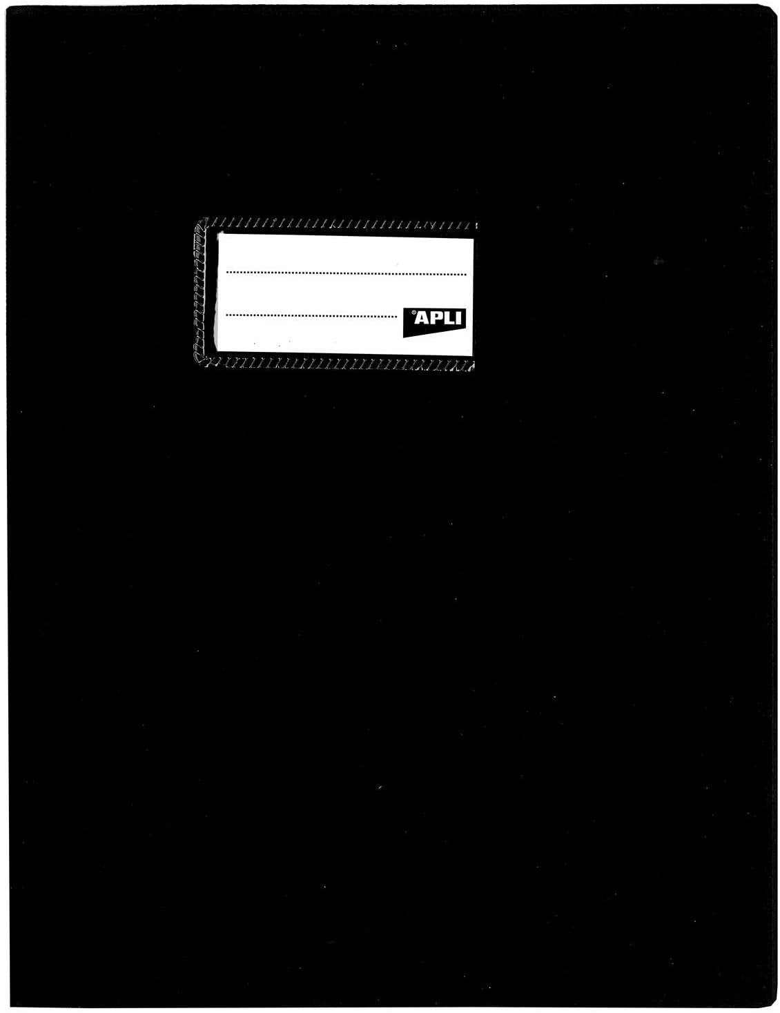Protège-cahier opaque noir en PVC – Format 17x22 cm – Épaisseur 19/100ème – Grain cuir