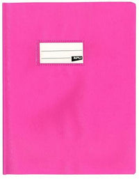 Protège-cahier opaque rose en PVC – Format 17x22 cm – Épaisseur 19/100ème – Grain cuir
