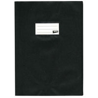 Protège-cahier opaque noir en PVC – Format A4 21x29,7 cm – Épaisseur 19/100ème – Grain cuir