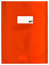 Protège-cahier opaque orange en PVC – Format 24x32 cm – Épaisseur 19/100ème – Grain cuir