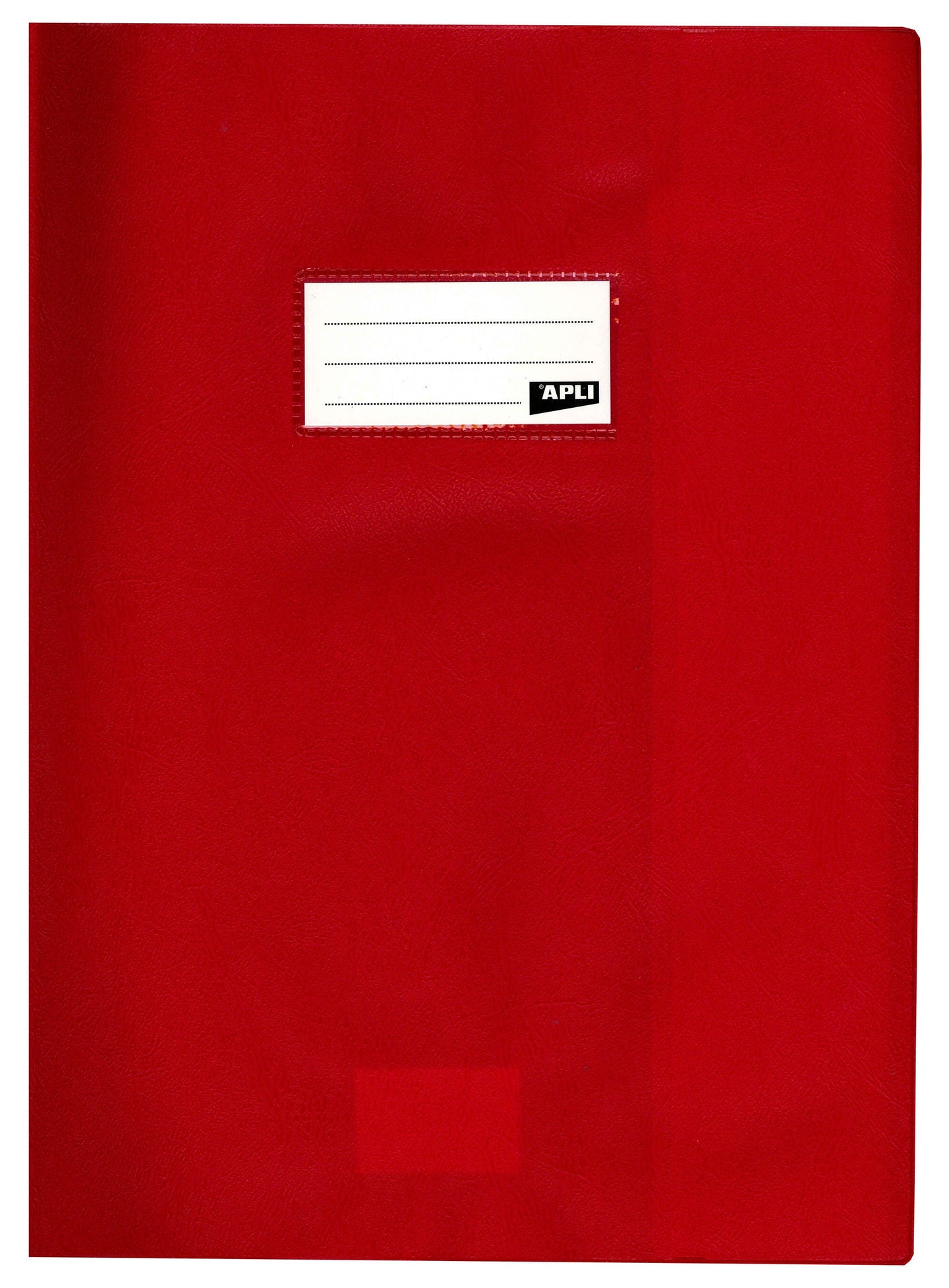 Protège-cahier opaque rouge en PVC – Format 24x32 cm – Épaisseur 19/100ème – Grain cuir