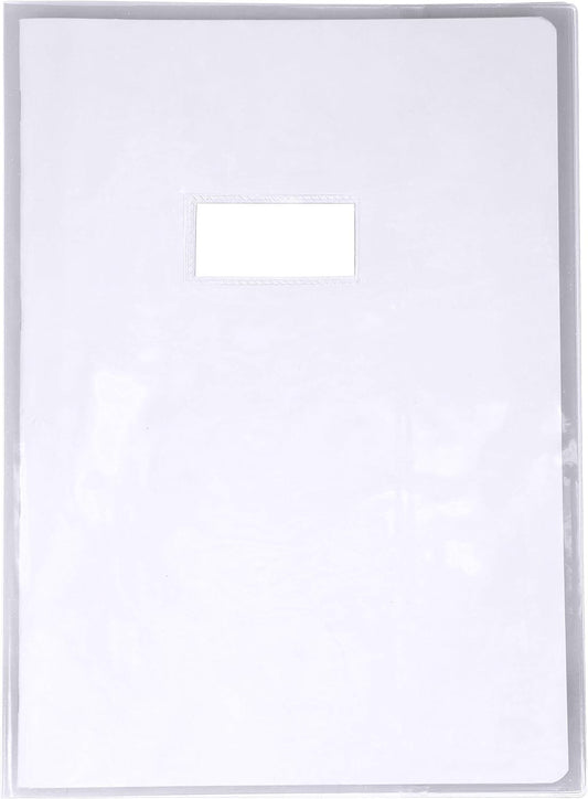 Protège cahier - A4 - 21x29,7cm - Épaisseur 12/100ème - Incolore - Avec porte étiquette