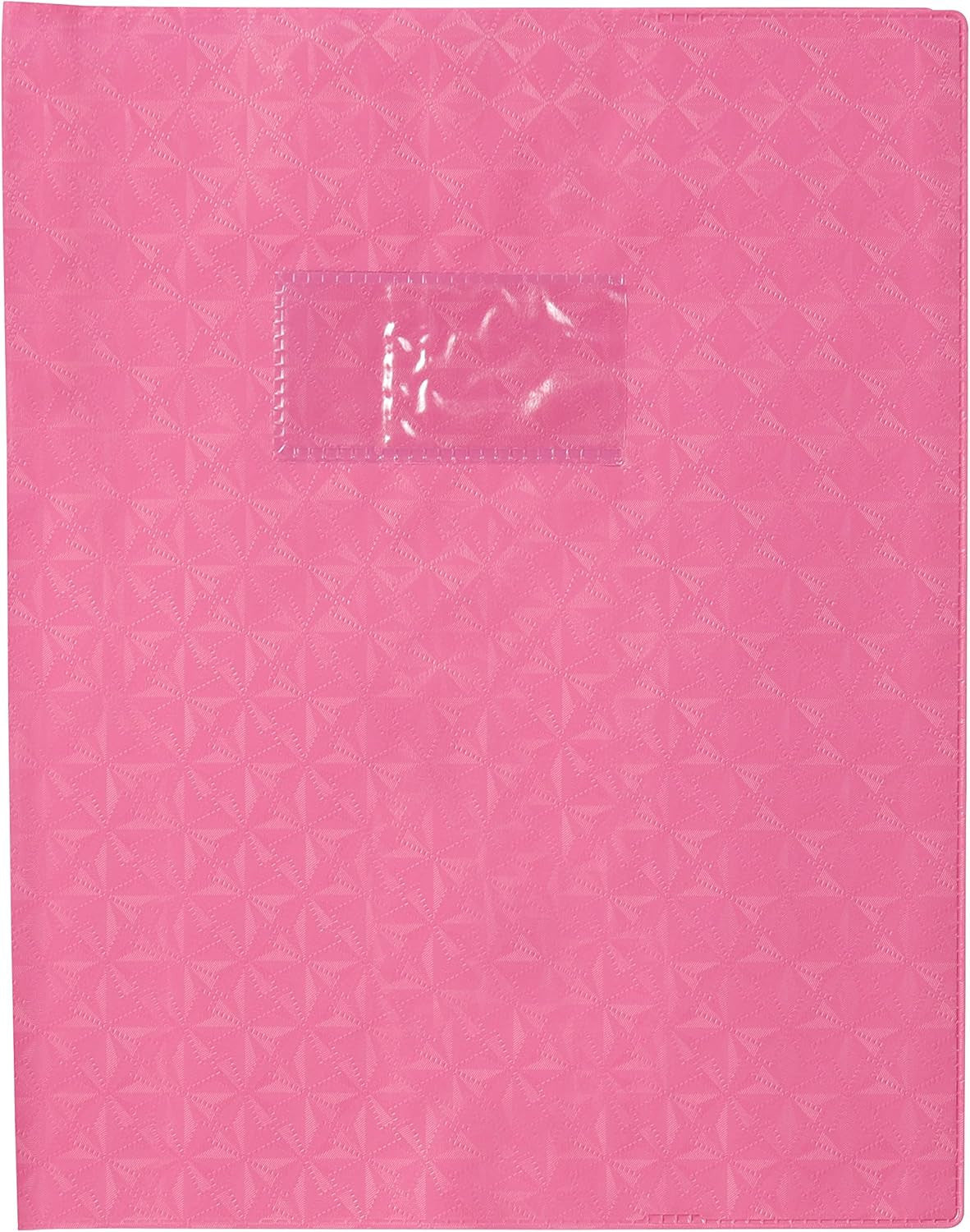 Protège-cahier - 17x22cm - Rose - Polypro - Motif losange - Résistant