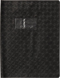 Protège-cahier - 17x22cm - Noir - Polypro - Motif losange - Résistant