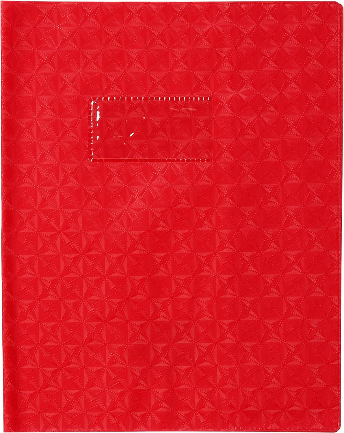 Protège-cahier - 17x22cm - Rouge - Polypro - Motif losange - Résistant