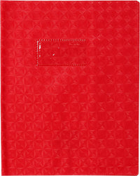 Protège-cahier - 17x22cm - Rouge - Polypro - Motif losange - Résistant