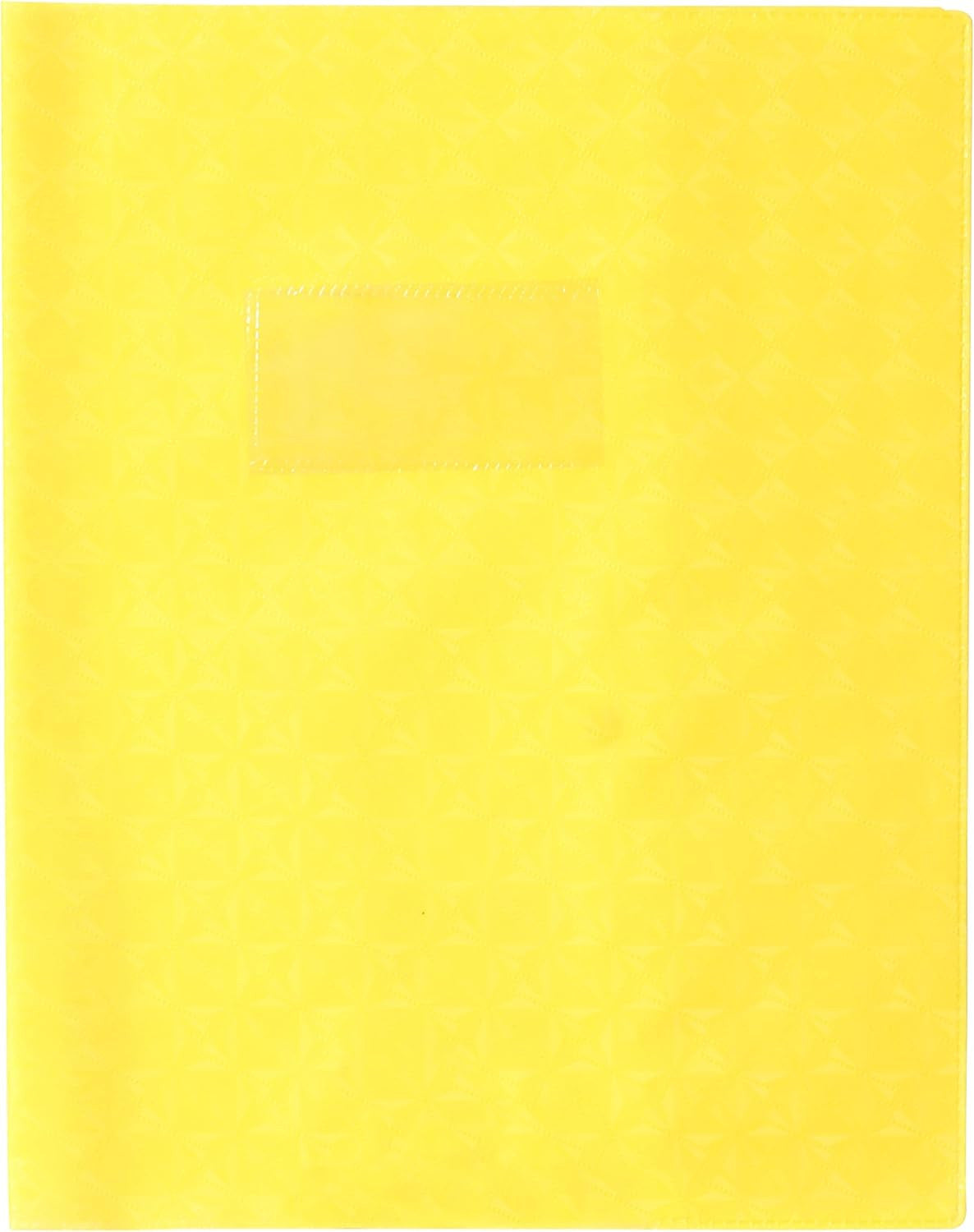 Protège-cahier - 17x22cm - Jaune - Polypro - Motif losange - Résistant