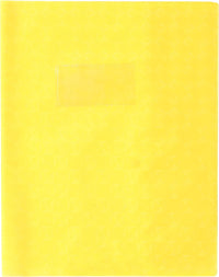 Protège-cahier - 17x22cm - Jaune - Polypro - Motif losange - Résistant
