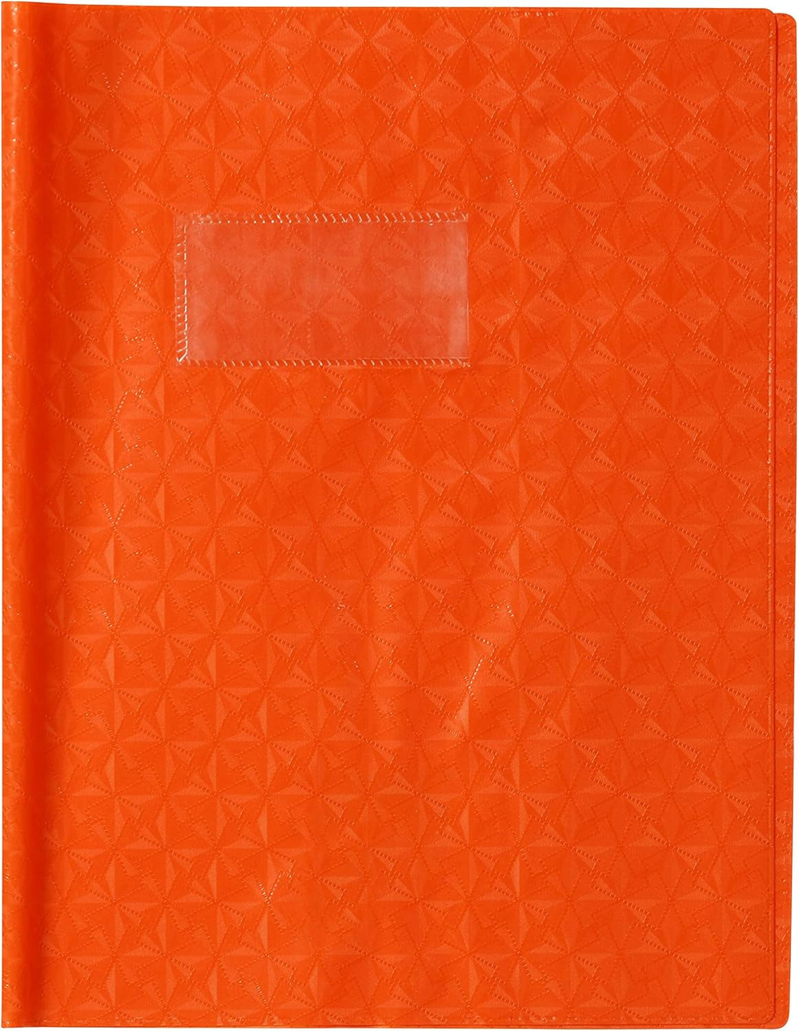 Protège-cahier - 17x22cm - Orange - Polypro - Motif losange - Résistant