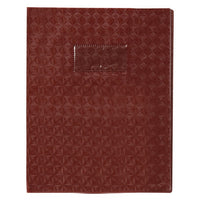 Protège-cahier - 17x22cm - Marron - Polypro - Motif losange - Résistant