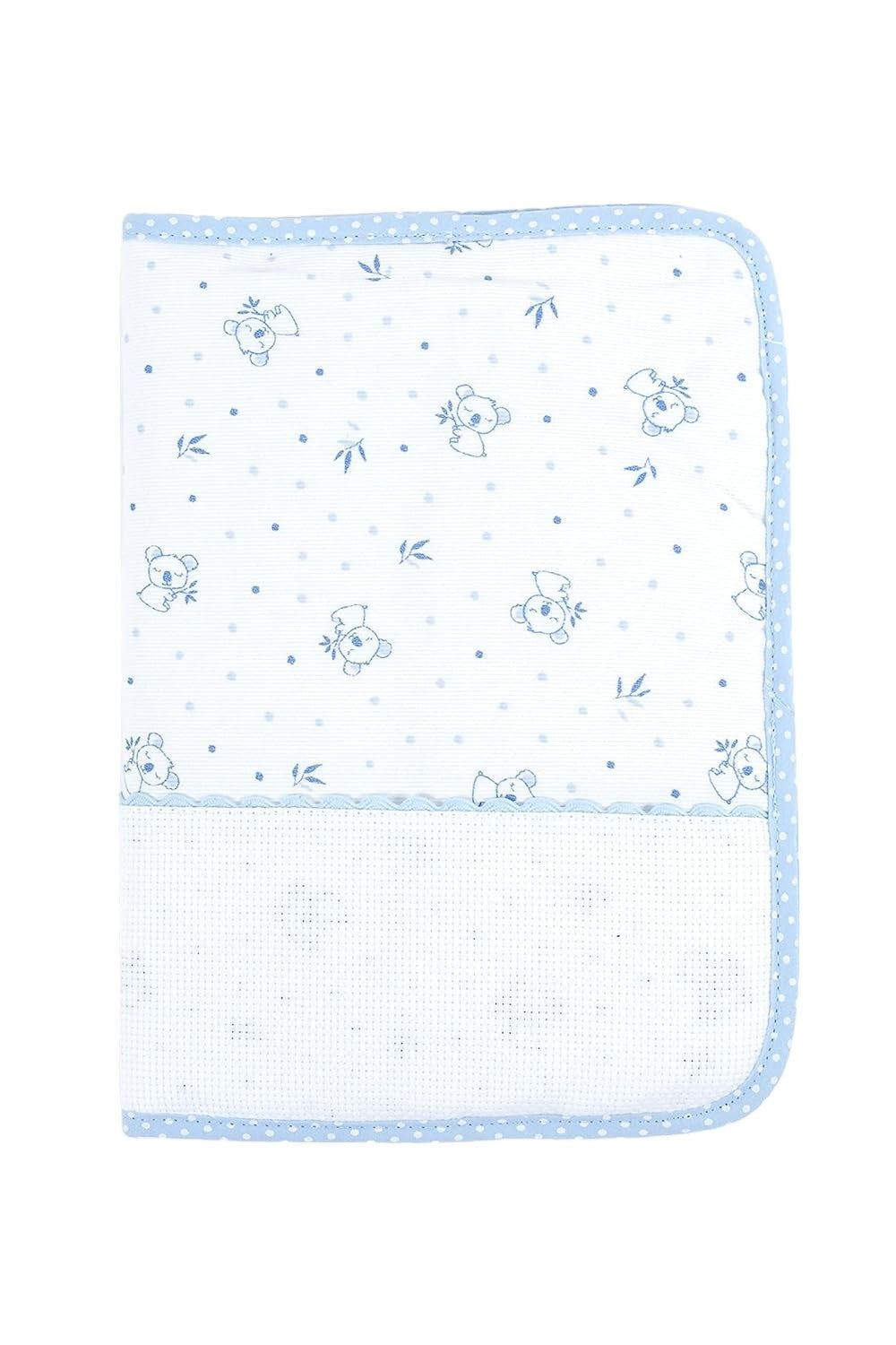 Protège carnet de santé - A broder - Bleu/motif koala - 25x18cm - Bébé - Naissance