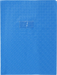 Protège-cahier - 24x32cm - Bleu - Polypro - Motif losange - Résistant