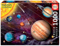 Puzzle - 1000 pièces - Effet néon - Le système solaire - Educa