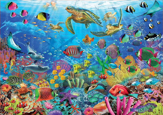 Puzzle - 1000 pièces - 68x48 cm - Les tortues au paradis - Educa
