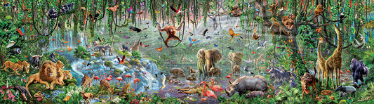 Puzzle - 33600 pièces - 570 x 157 cm - Animaux de la vie sauvage - Educa