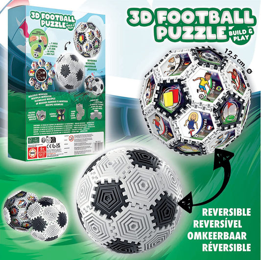 Puzzle 3D - Ballon de foot - 32 pièces - Sphère - Dès 6 ans - Educa