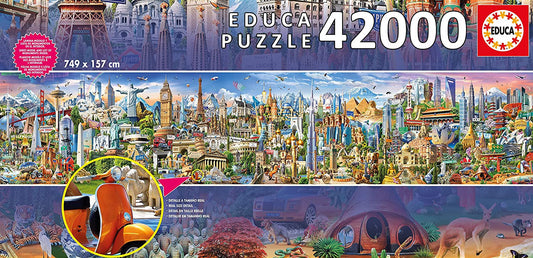 Puzzle - 42000 pièces - XXL - Le tour du monde - Educa