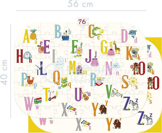 Puzzle - Educatif - 76 pièces - Enfant dès 5 ans - Apprendre l'alphabet