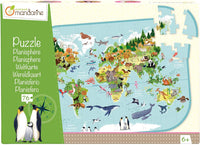 Puzzle - Educatif - 76 pièces - Enfant dès 6 ans - Apprendre pays et continents