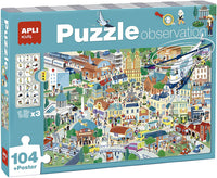 Puzzle - Enfant - 104 pièces - Thème ville  - Apli Kids