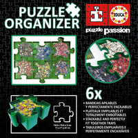 Plateaux pour puzzles - Rangement pièces de puzzles - Plastique - 6 bacs - Educa