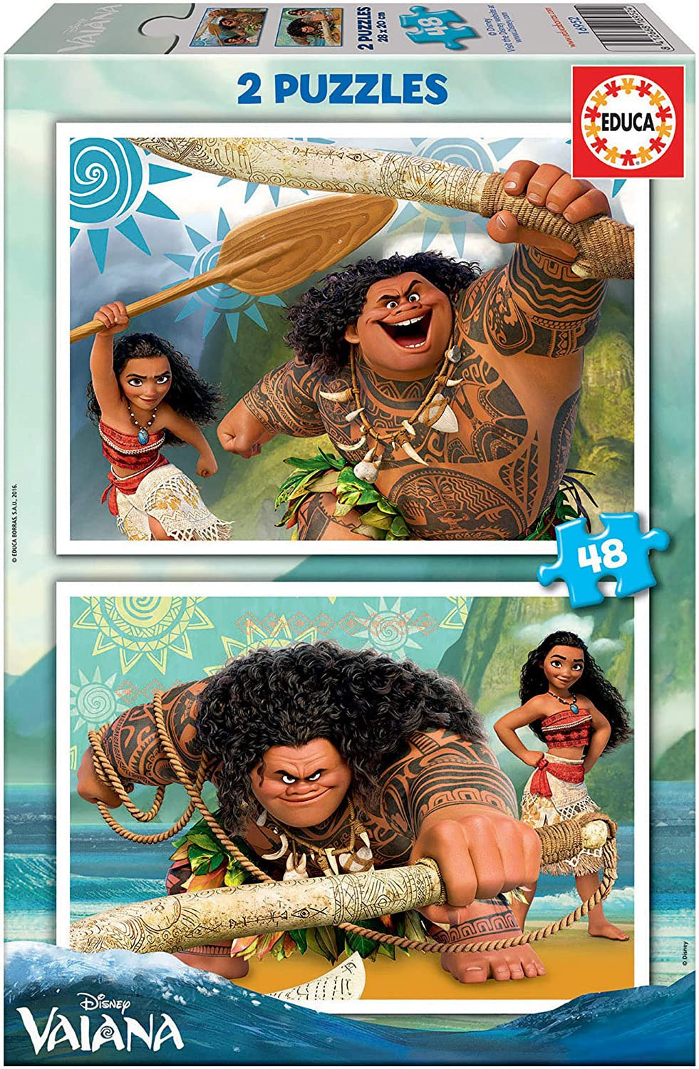 Puzzle - Disney Vaiana - 2 modèles - 2x48 pièces - Dès 4 ans - Educa