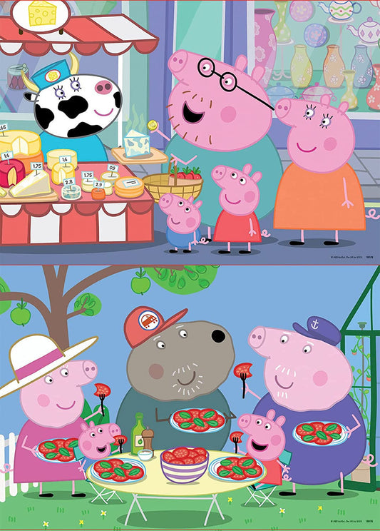 Puzzle en bois - Peppa Pig et ses amis - 2 x 25 pièces - Dès 3 ans - Educa