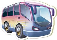 Puzzle - 5 pièces - Bébé dès 2 ans - Camion - Tracteur - Bus - Moto - Educa