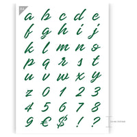 Pochoirs A4 Lettres et Chiffres - Ecriture décorative - Qbix