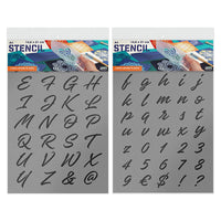Pochoirs A4 Lettres et Chiffres - Ecriture décorative - Qbix