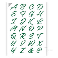 Pochoirs A4 Lettres et Chiffres - Ecriture décorative - Qbix