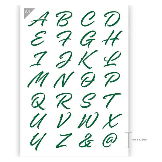 Pochoirs A4 Lettres et Chiffres - Ecriture décorative - Qbix