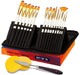 Pochette de pinceaux, spatules et éponges pour la peinture artistique Qbix