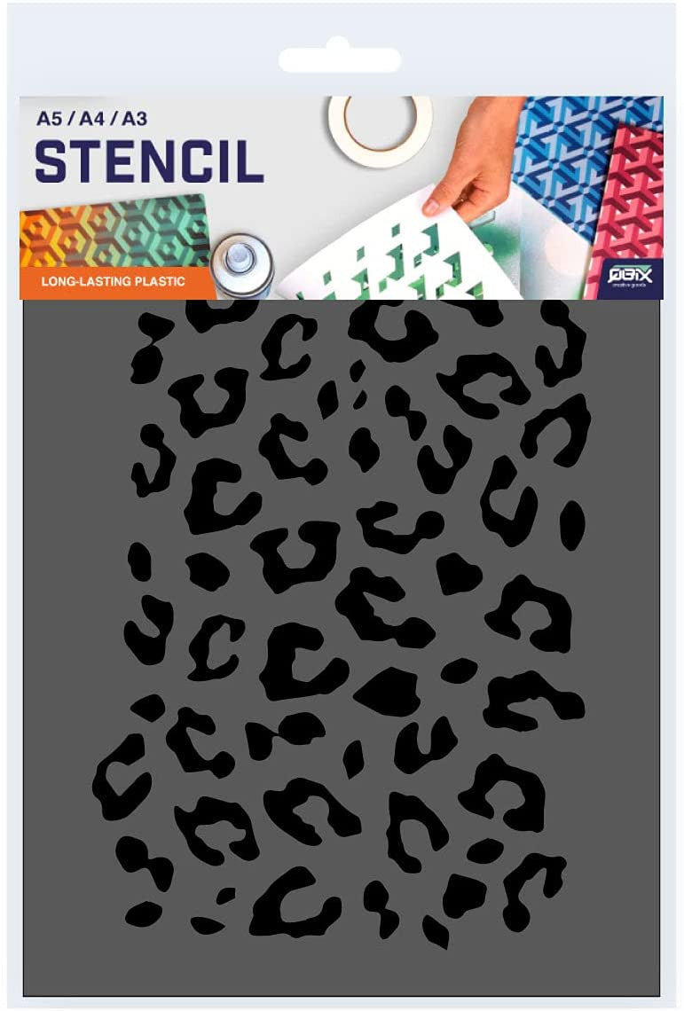 Pochoir A5 - Motif léopard - Qbix
