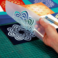 Pochoir mandala format A4 décoration peinture QBIX