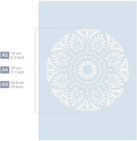 Pochoir mandala format A4 décoration peinture QBIX