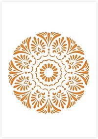 Pochoir mandala format A4 décoration peinture QBIX