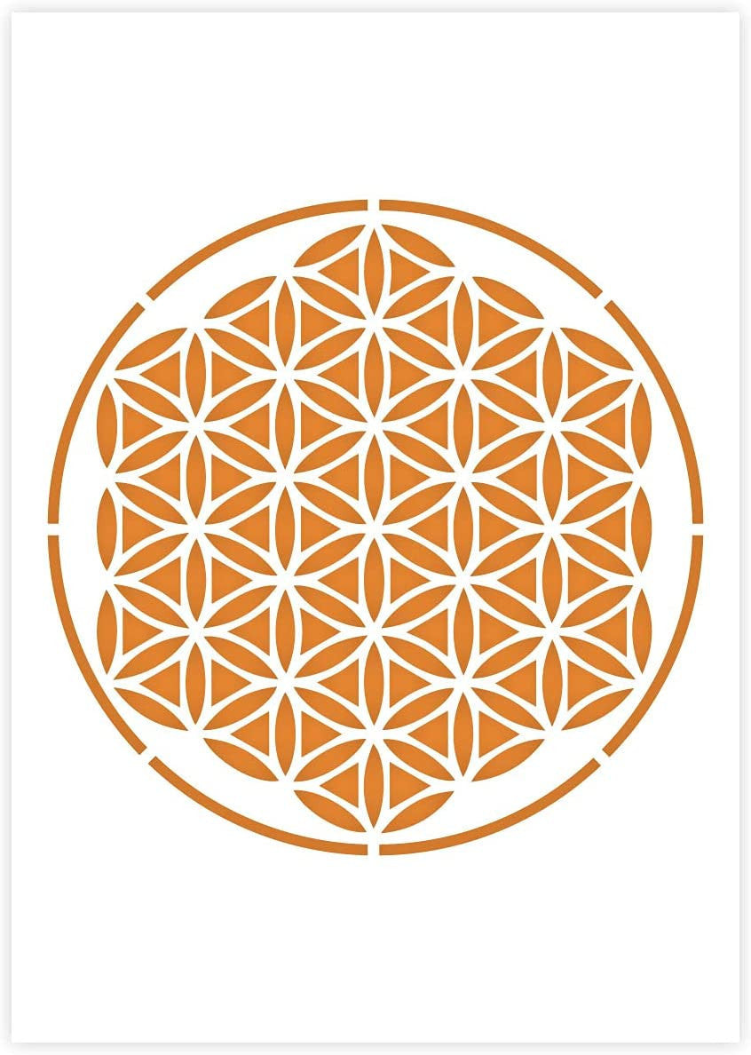 Pochoir mandala format A5 décoration peinture QBIX