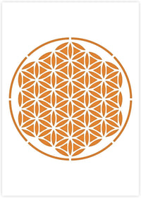 Pochoir mandala format A5 décoration peinture QBIX