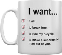 Queen - I want to checklist - Mug - Tasse - Céramique - Avec anse