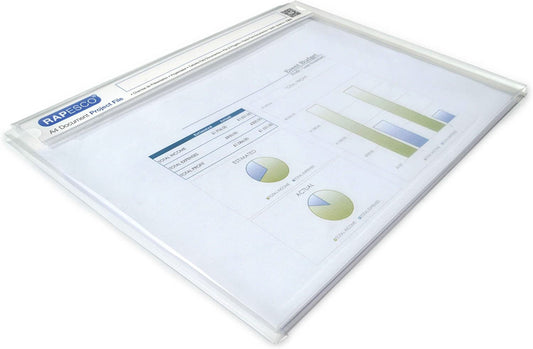 Pochette plastique - A4 - Transparente - Pour protéger des documents - 5 pièces