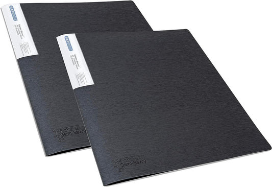 Porte-vues - 40 vues - 20 pochettes - A4 - Noir - Lot de 2 - Rapesco