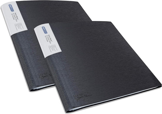Porte-vues - 200 vues - 100 pochettes - A4 - Noir - Lot de 2 - Rapesco